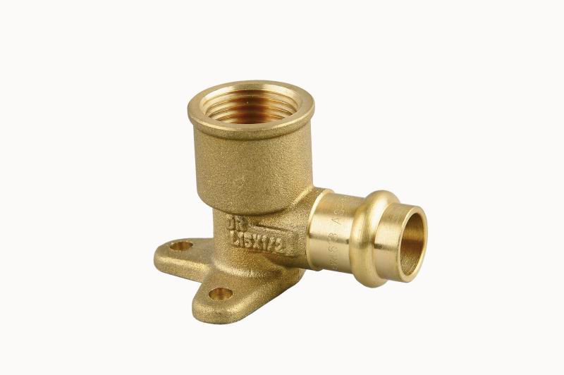 Copper Press Brass Wall Plated Female Elbow Water 15MM x 1/2" BSP - Wellsons