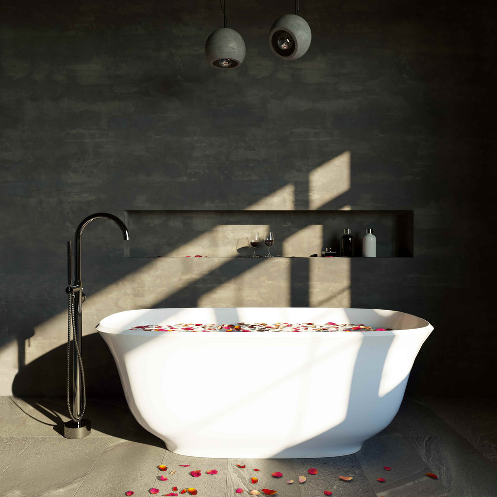 Belbagno Baden Acrylic Freestanding Bath 1700mm - Gloss White - Wellsons