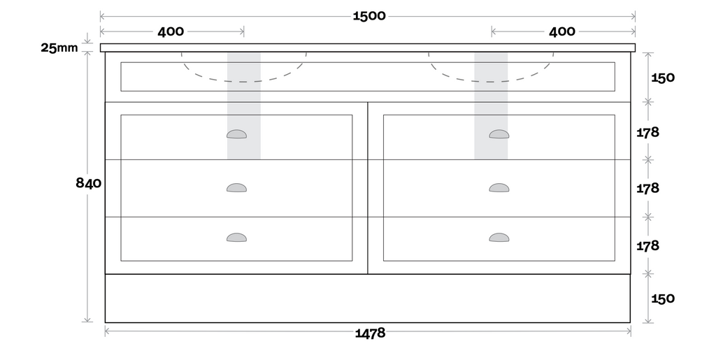 Marquis Bowral Floor Standing Vanity - Wellsons