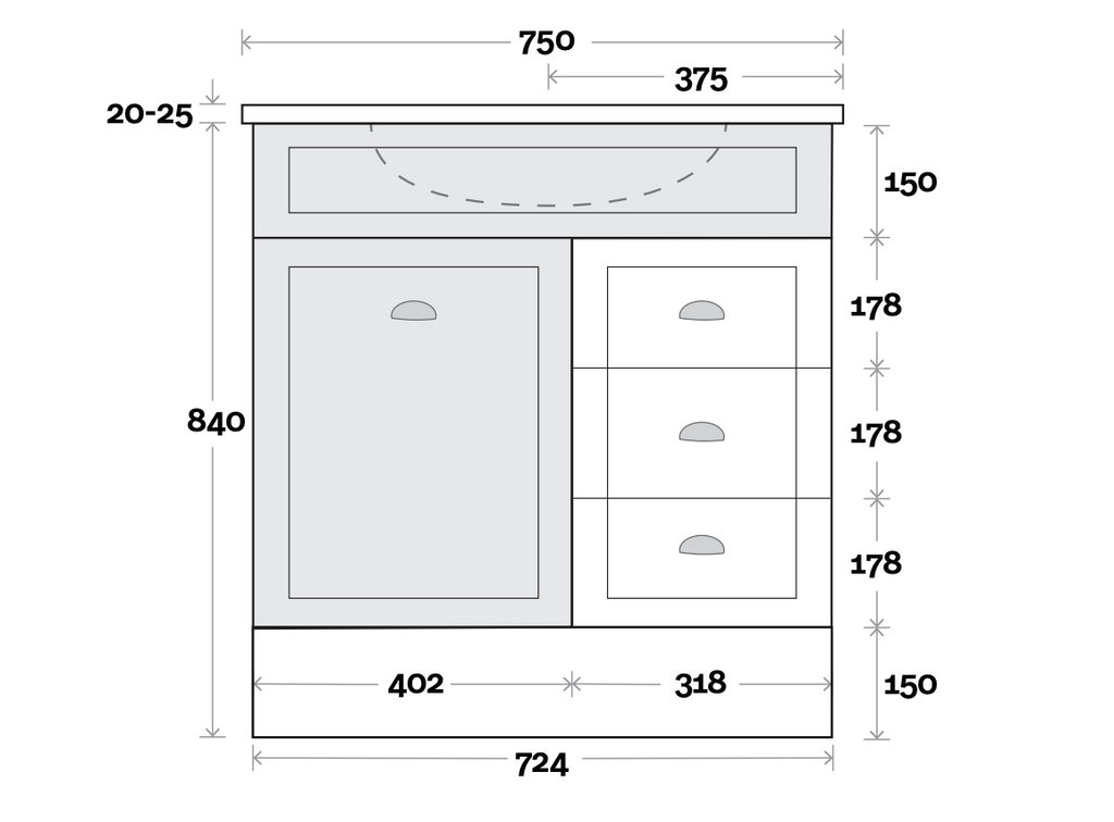 Marquis Bowral Floor Standing Vanity - Wellsons