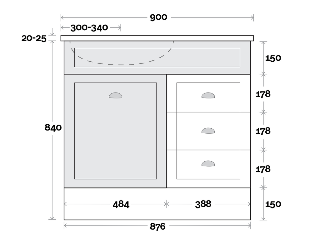 Marquis Bowral Floor Standing Vanity - Wellsons