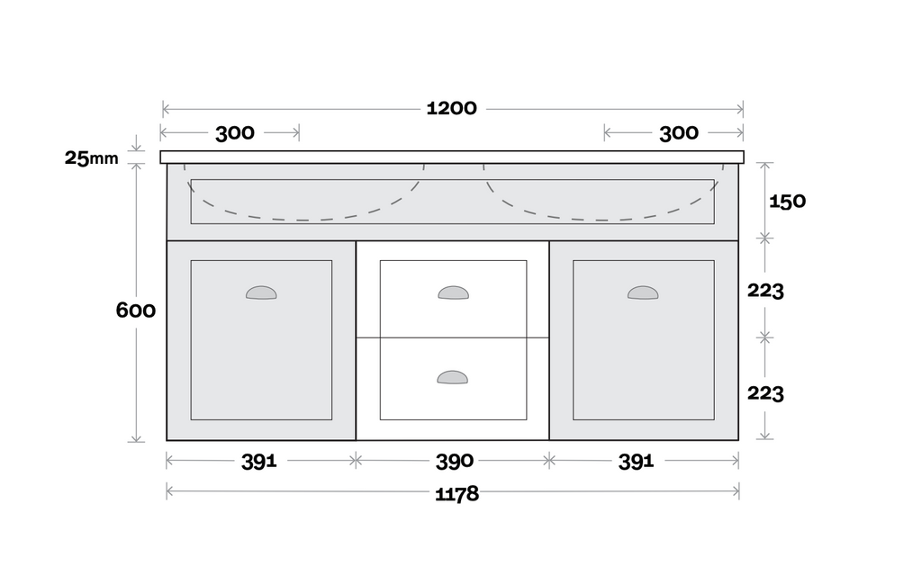 Marquis Bowral Wall Hung Vanity - Wellsons
