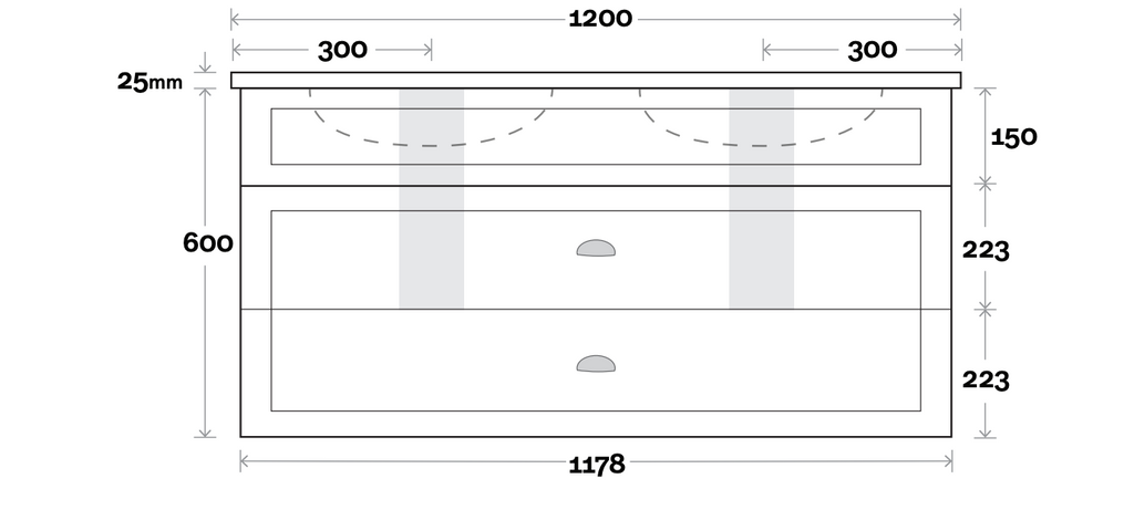 Marquis Bowral Wall Hung Vanity - Wellsons