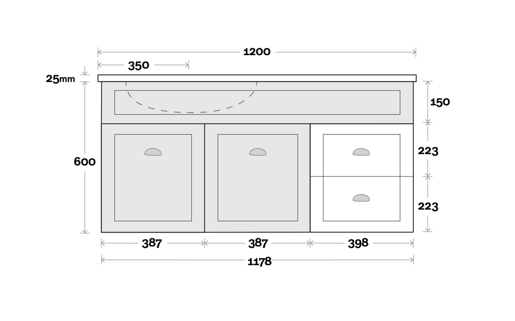 Marquis Bowral Wall Hung Vanity - Wellsons