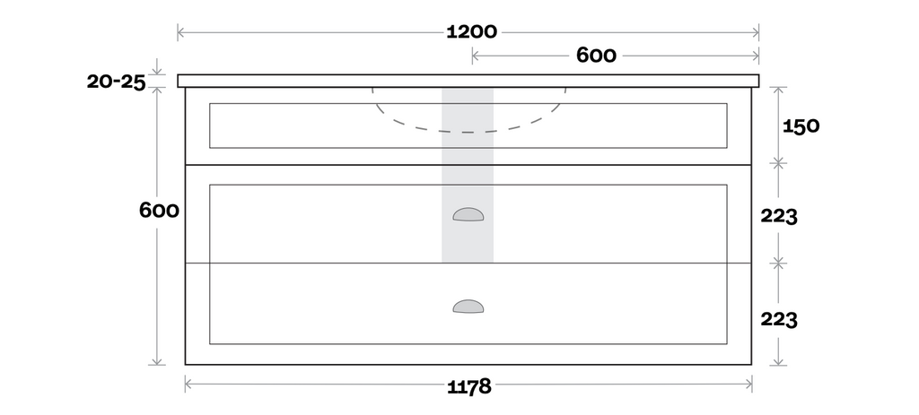 Marquis Bowral Wall Hung Vanity - Wellsons