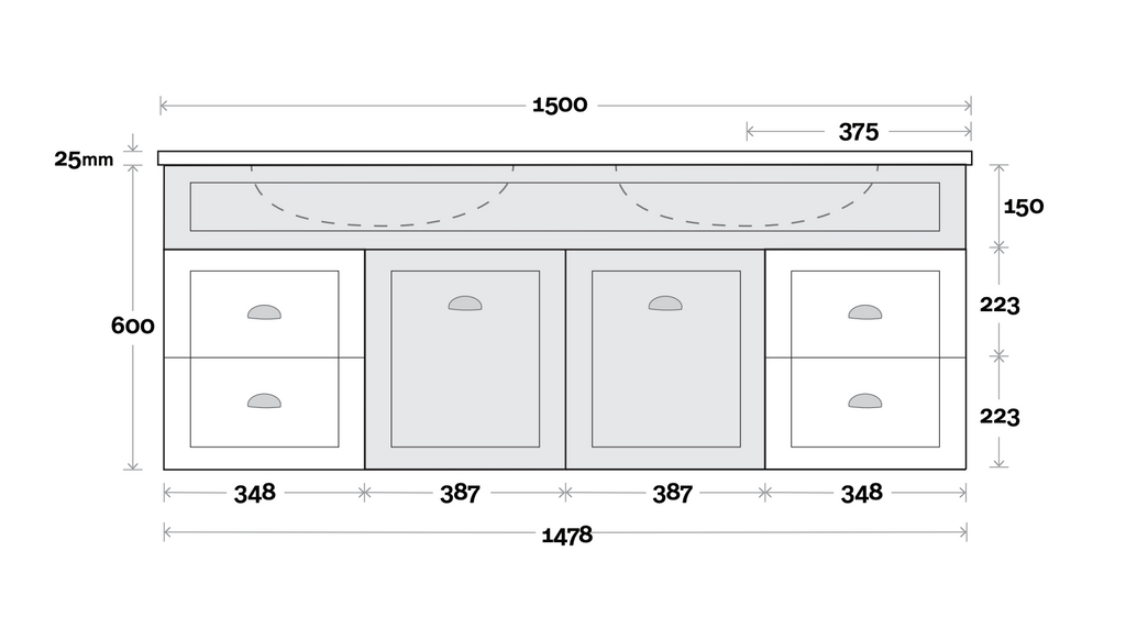 Marquis Bowral Wall Hung Vanity - Wellsons