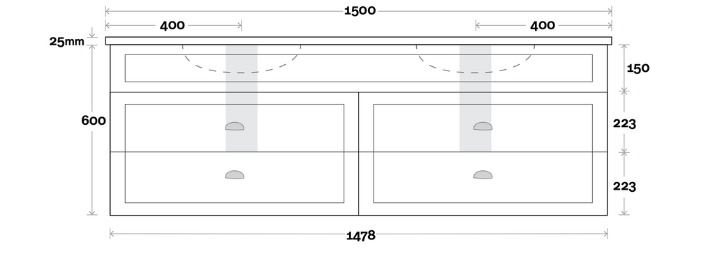 Marquis Bowral Wall Hung Vanity - Wellsons