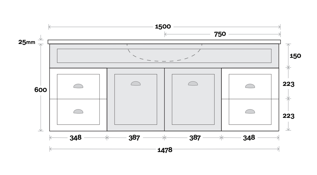 Marquis Bowral Wall Hung Vanity - Wellsons