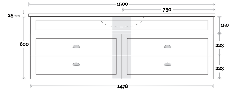 Marquis Bowral Wall Hung Vanity - Wellsons