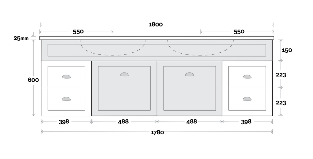 Marquis Bowral Wall Hung Vanity - Wellsons