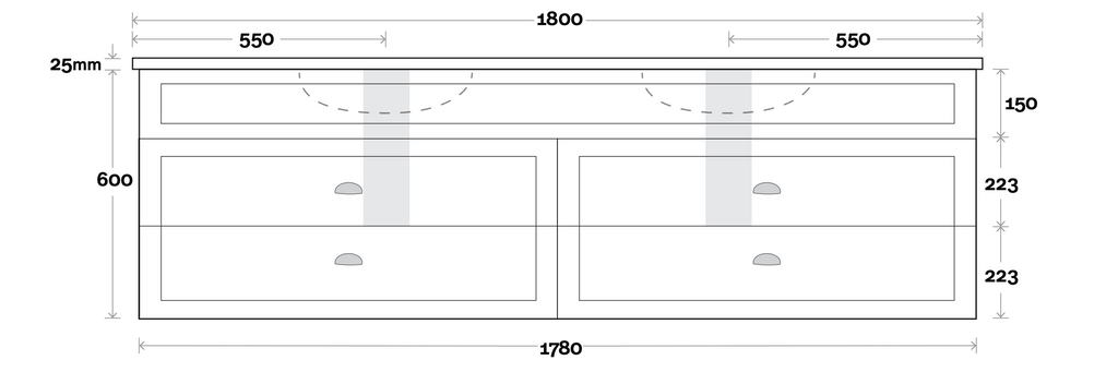 Marquis Bowral Wall Hung Vanity - Wellsons