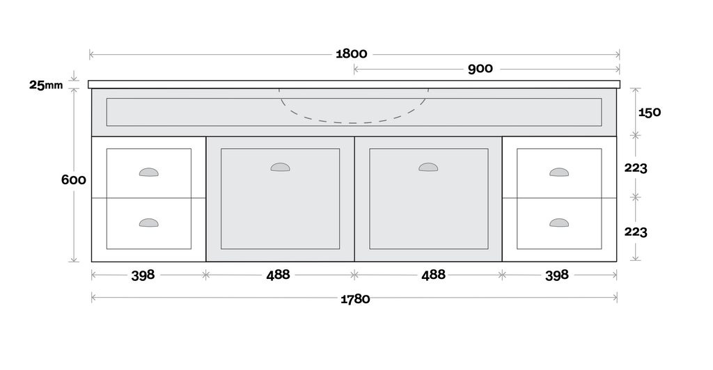 Marquis Bowral Wall Hung Vanity - Wellsons