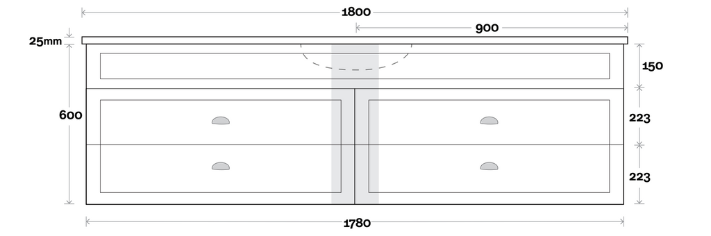 Marquis Bowral Wall Hung Vanity - Wellsons