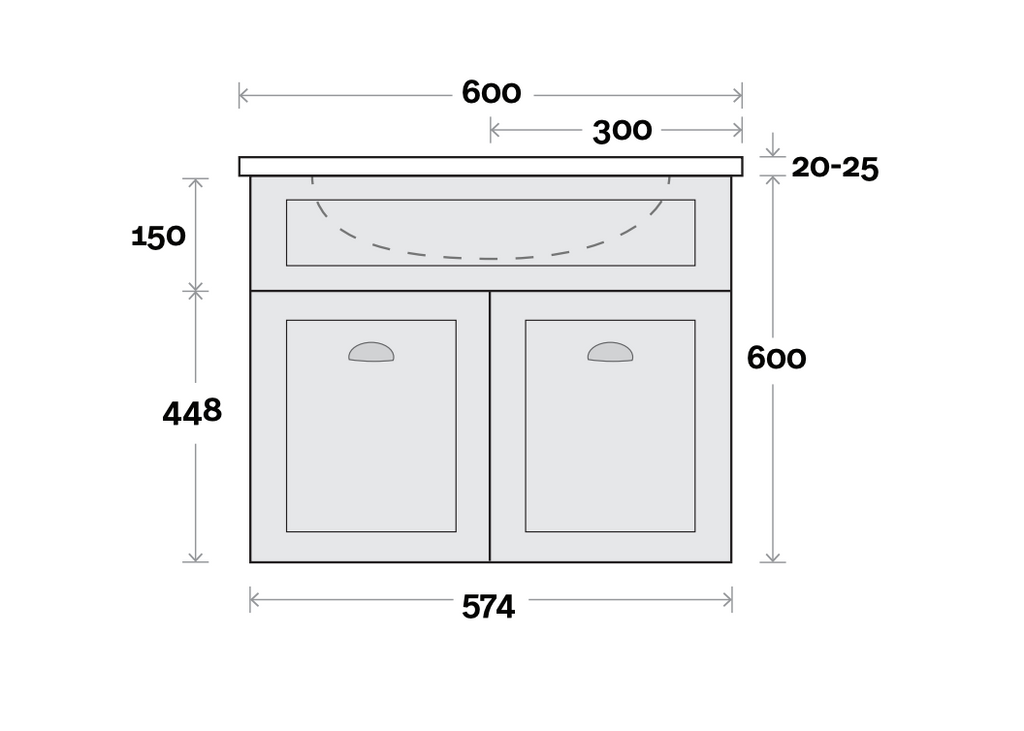 Marquis Bowral Wall Hung Vanity - Wellsons