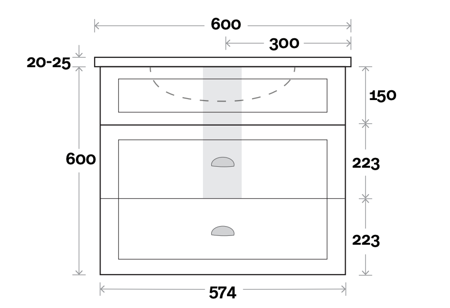 Marquis Bowral Wall Hung Vanity - Wellsons