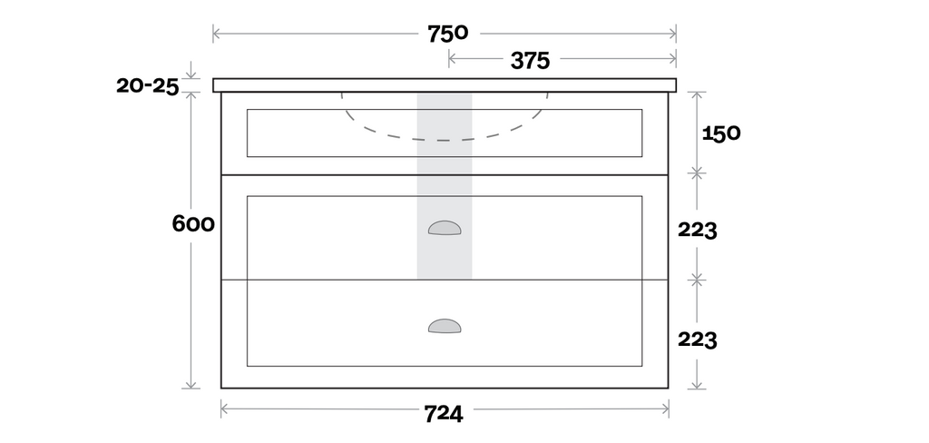 Marquis Bowral Wall Hung Vanity - Wellsons