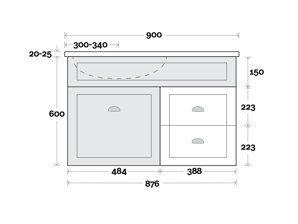 Marquis Bowral Wall Hung Vanity - Wellsons