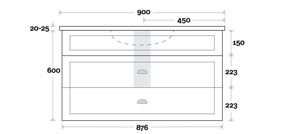 Marquis Bowral Wall Hung Vanity - Wellsons