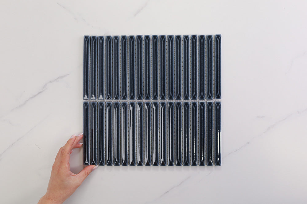 Brinx Kit kat Black Gloss Mosaic Tile