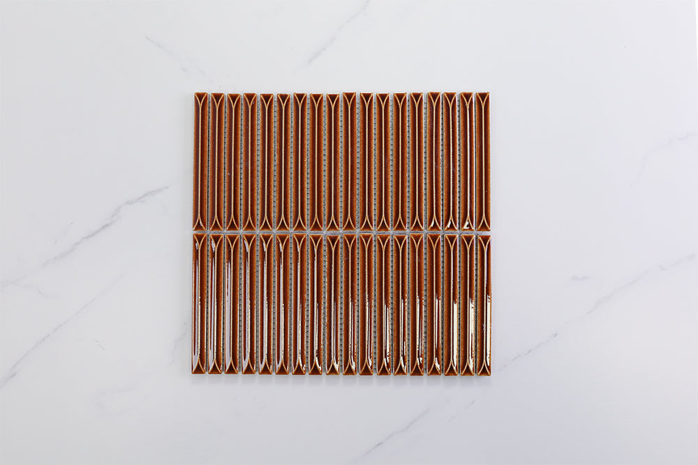 Brinx Kit kat Terracotta Gloss Mosaic Tile