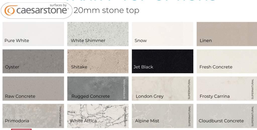 Rifco Kensington Wall Hung Vanity with Caesarstone Top & Basin Single Drawer