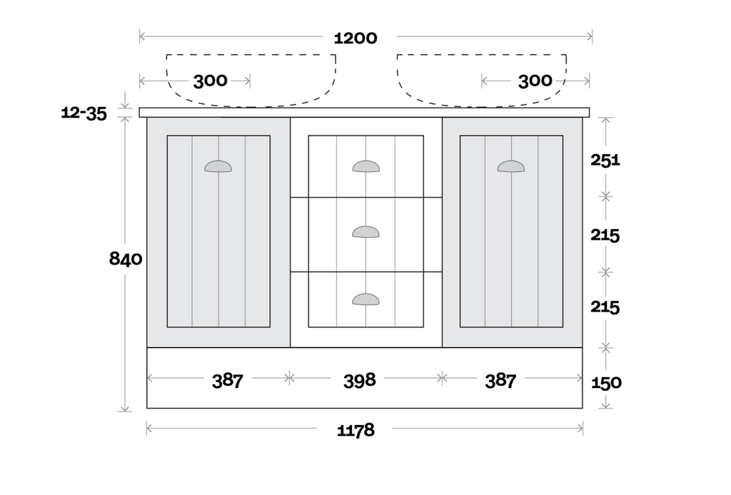 Marquis Chateau Floor Standing Vanity - Wellsons