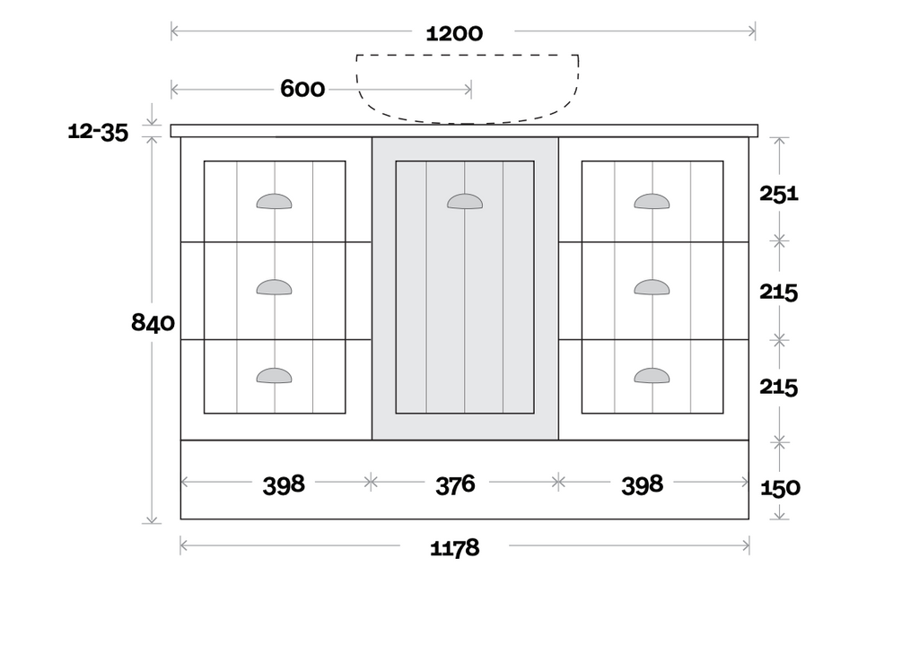 Marquis Chateau Floor Standing Vanity - Wellsons