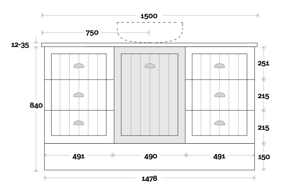 Marquis Chateau Floor Standing Vanity - Wellsons