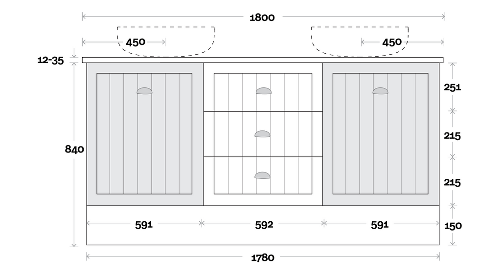 Marquis Chateau Floor Standing Vanity - Wellsons