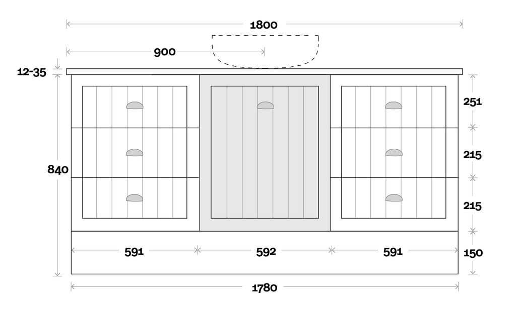 Marquis Chateau Floor Standing Vanity - Wellsons