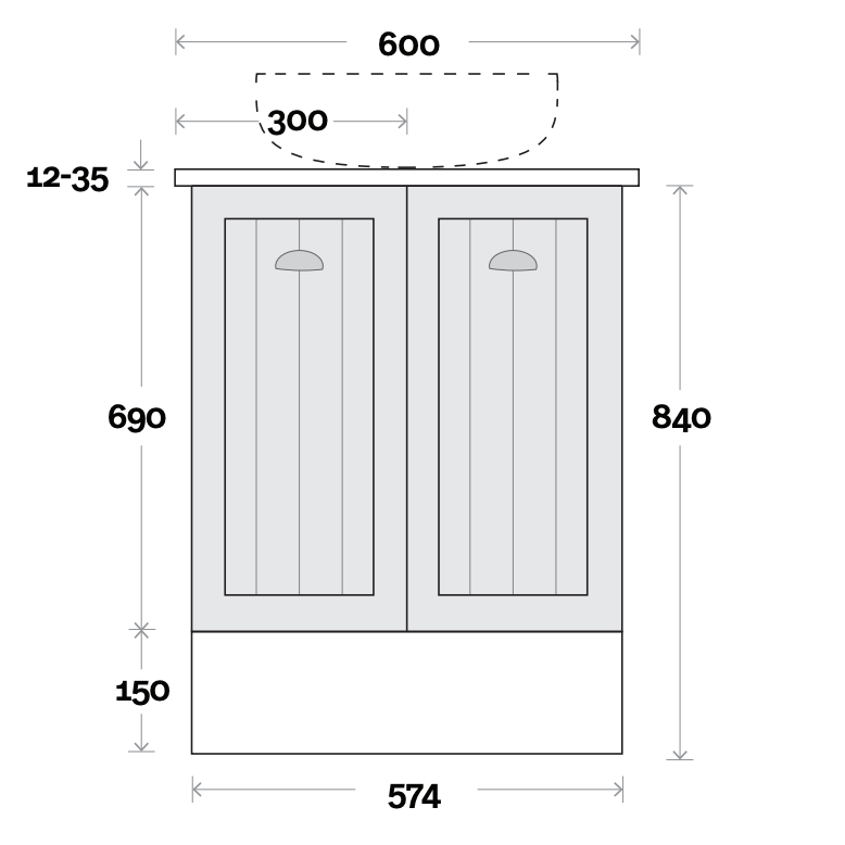 Marquis Chateau Floor Standing Vanity - Wellsons