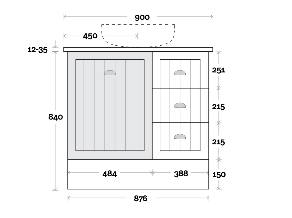 Marquis Chateau Floor Standing Vanity - Wellsons