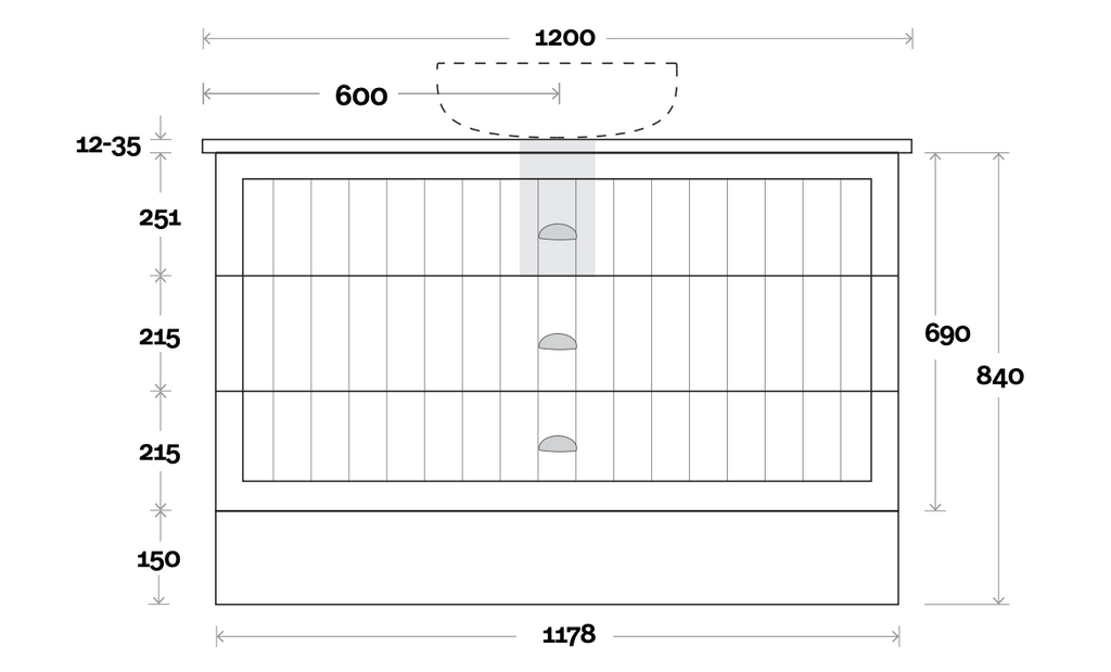 Marquis Chateau Floor Standing Vanity - Wellsons
