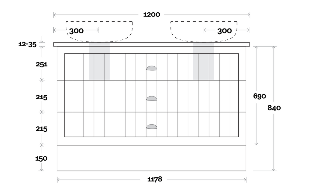 Marquis Chateau Floor Standing Vanity - Wellsons