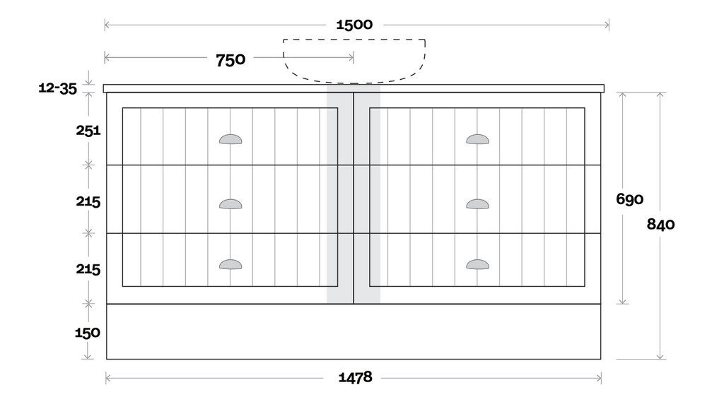 Marquis Chateau Floor Standing Vanity - Wellsons