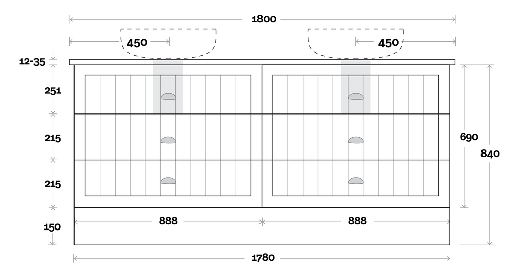 Marquis Chateau Floor Standing Vanity - Wellsons