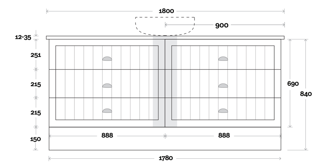 Marquis Chateau Floor Standing Vanity - Wellsons