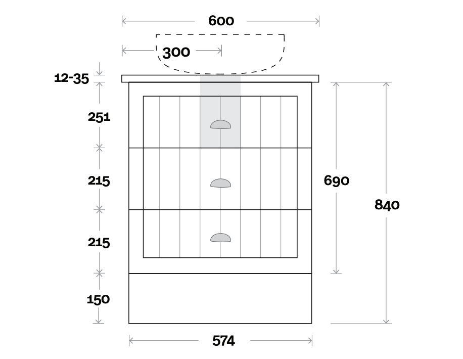 Marquis Chateau Floor Standing Vanity - Wellsons