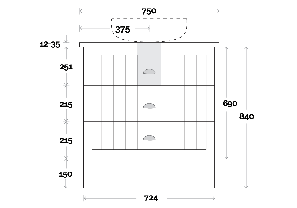 Marquis Chateau Floor Standing Vanity - Wellsons