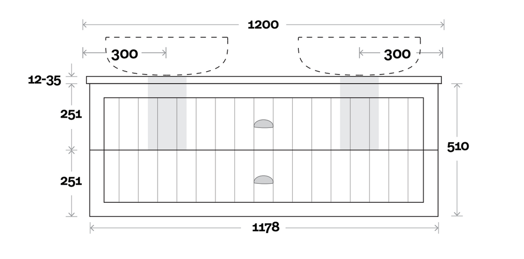 Marquis Chateau Wall Hung Vanity - Wellsons