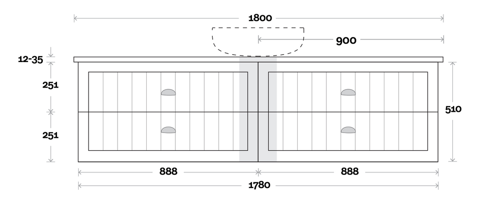 Marquis Chateau Wall Hung Vanity - Wellsons