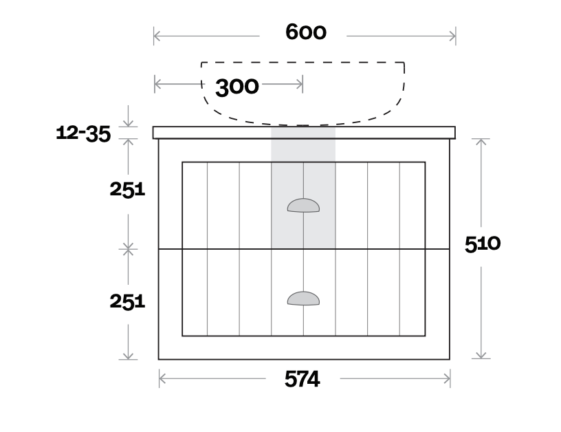 Marquis Chateau Wall Hung Vanity - Wellsons