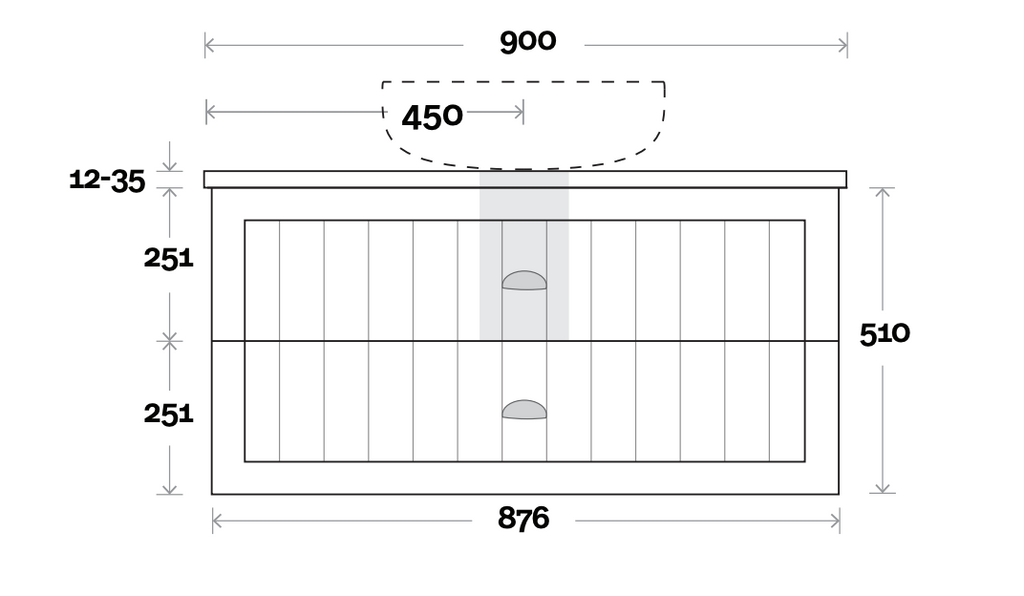Marquis Chateau Wall Hung Vanity - Wellsons