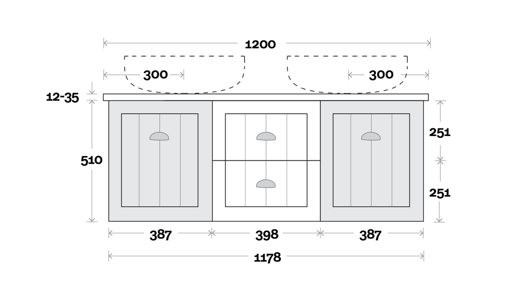 Marquis Chateau Wall Hung Vanity - Wellsons