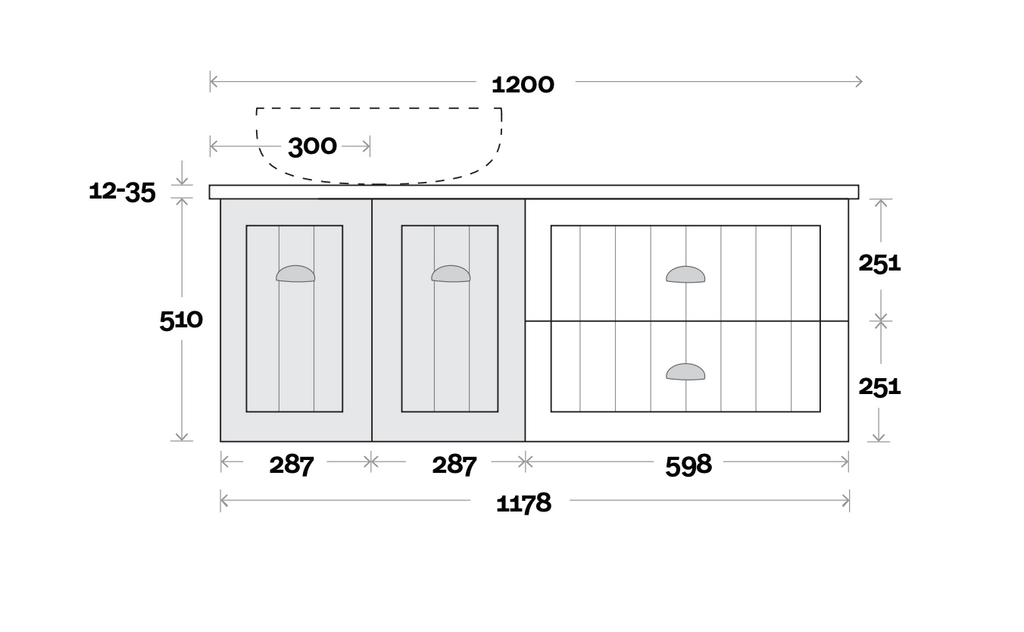 Marquis Chateau Wall Hung Vanity - Wellsons