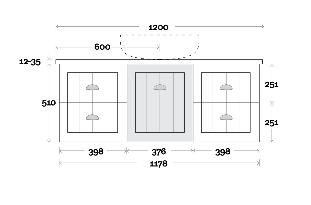 Marquis Chateau Wall Hung Vanity - Wellsons