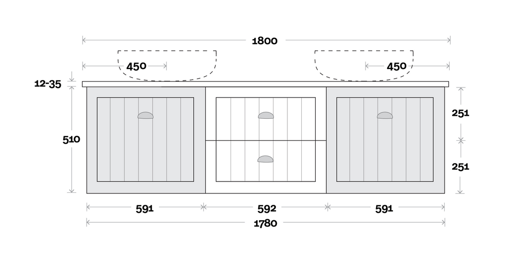 Marquis Chateau Wall Hung Vanity - Wellsons