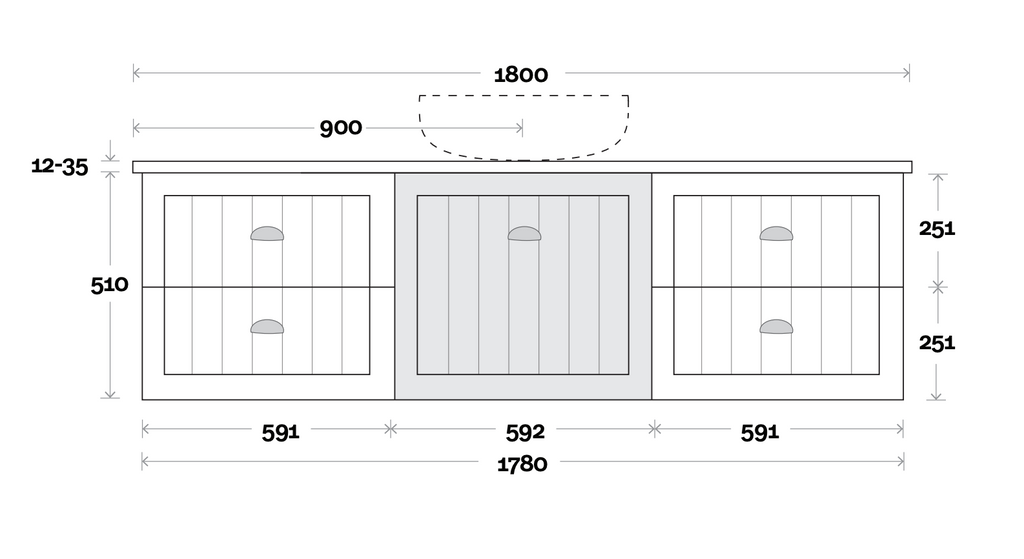 Marquis Chateau Wall Hung Vanity - Wellsons