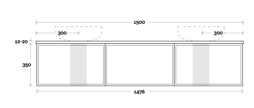 Marquis Chifley Wall Hung Vanity - Wellsons