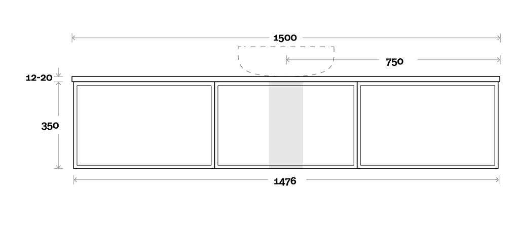 Marquis Chifley Wall Hung Vanity - Wellsons